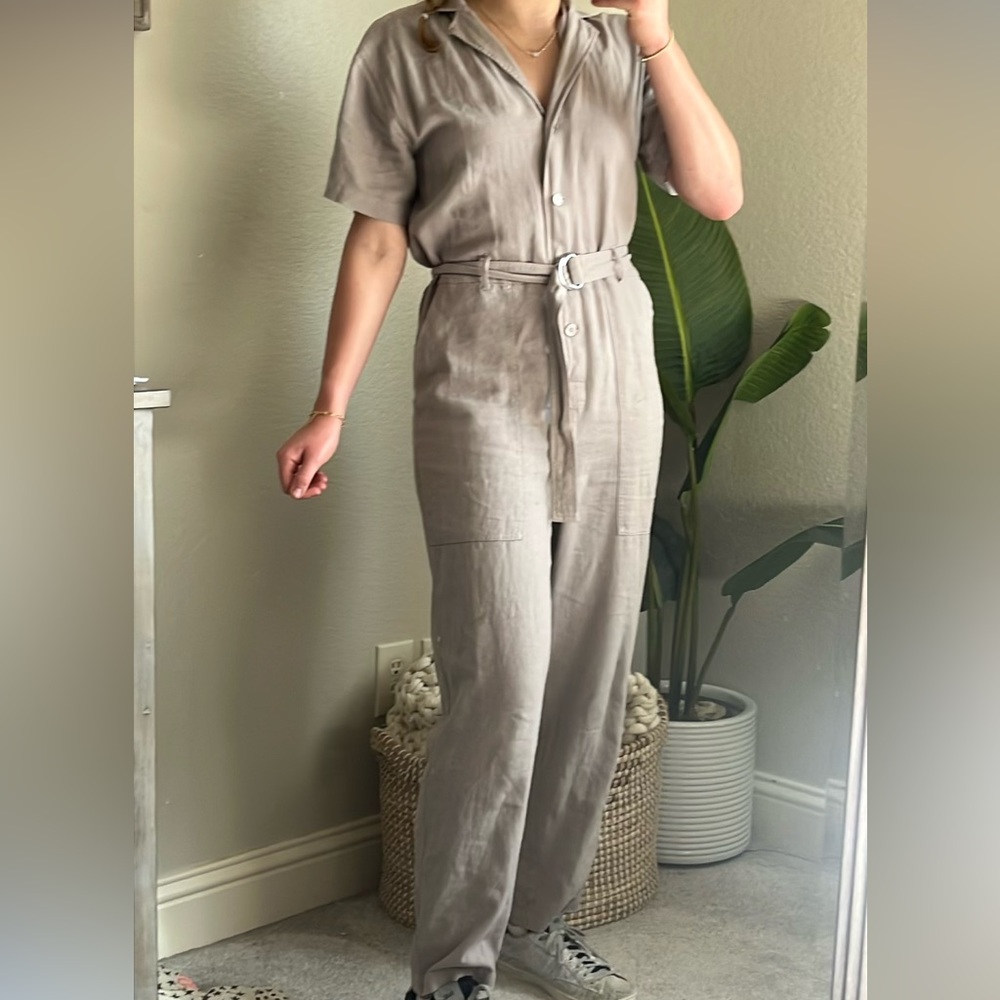 Aritzia Mist Linen Jumpsuit